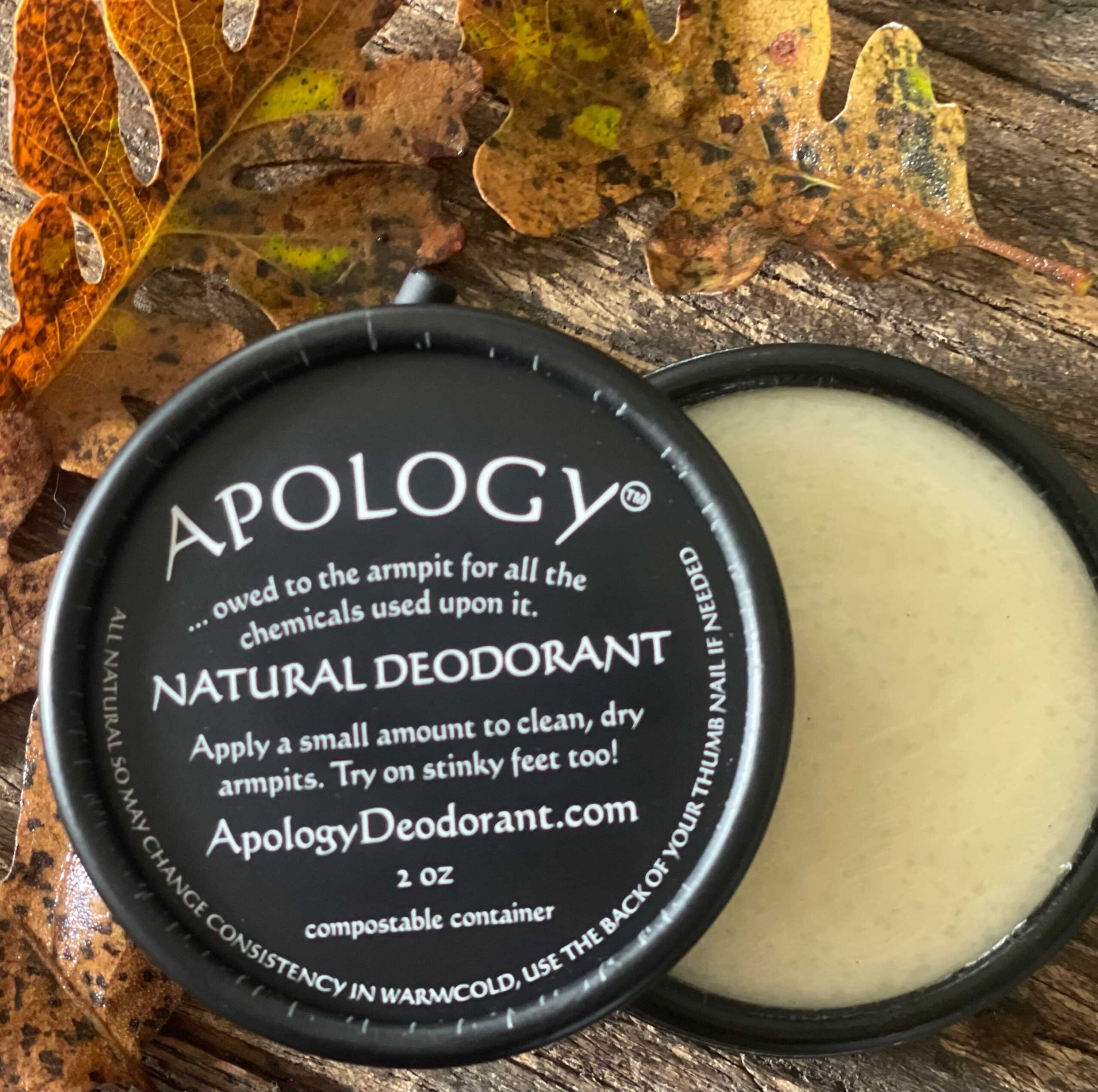 apology deodorant compostible container
